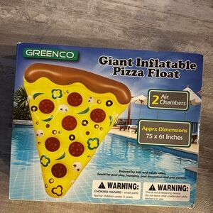 Giant Inflatable Pizza Float - Yellow and Brown